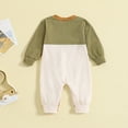 thumbnail image 4 of XUELUO Baby Girls Jumpsuits & Rompers Color Block Print Crew Neck Long Sleeve Bodysuits Streetwear, 4 of 6