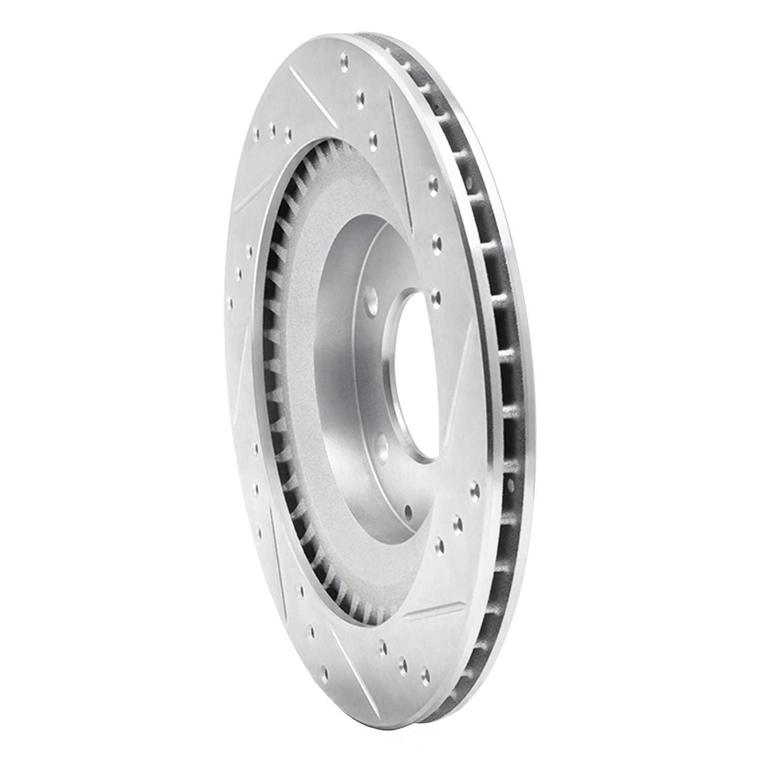 Dynamic Friction Company 631-80032L DFC Brake Rotor - Drilled And Slotted - Silver