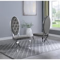 thumbnail image 4 of 6pc. White Marble Dining Set with Lazy Susan and Silver Stainless Steel, 4 of 4