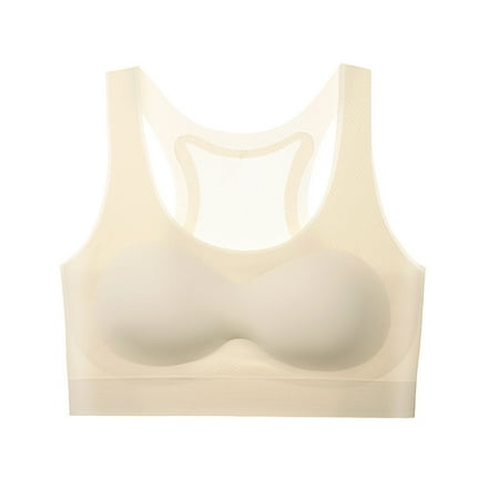 Training Bras for Girls 7-8 Solid Color Youth Bras Sleepwear Petite Sports Bras for Teens Light Yellow L