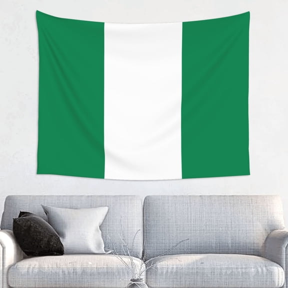 Flag Of Nigeria Tapestry For Bedroom Aesthetic Tapestries Wall Hanging (29" X 37")