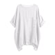 thumbnail image 5 of Mujeres Tops Color Sólido Manga Corta Malla Empalme V-Cuello Blusa Casual, Tops de Verano de las Mujeres, 5 of 8