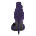 thumbnail image 5 of FSJ Women Fashion Strappy Pointed Closed Toe Ankle Buckle Strap D'Orsay Stiletto High Heels Sandals Pumps Party Wedding Shoes Size 12 Purple, 5 of 5
