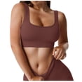 thumbnail image 5 of Cathalem Tank Tops Fitted Basic Cami Tee Shirts,Coffee L, 5 of 5