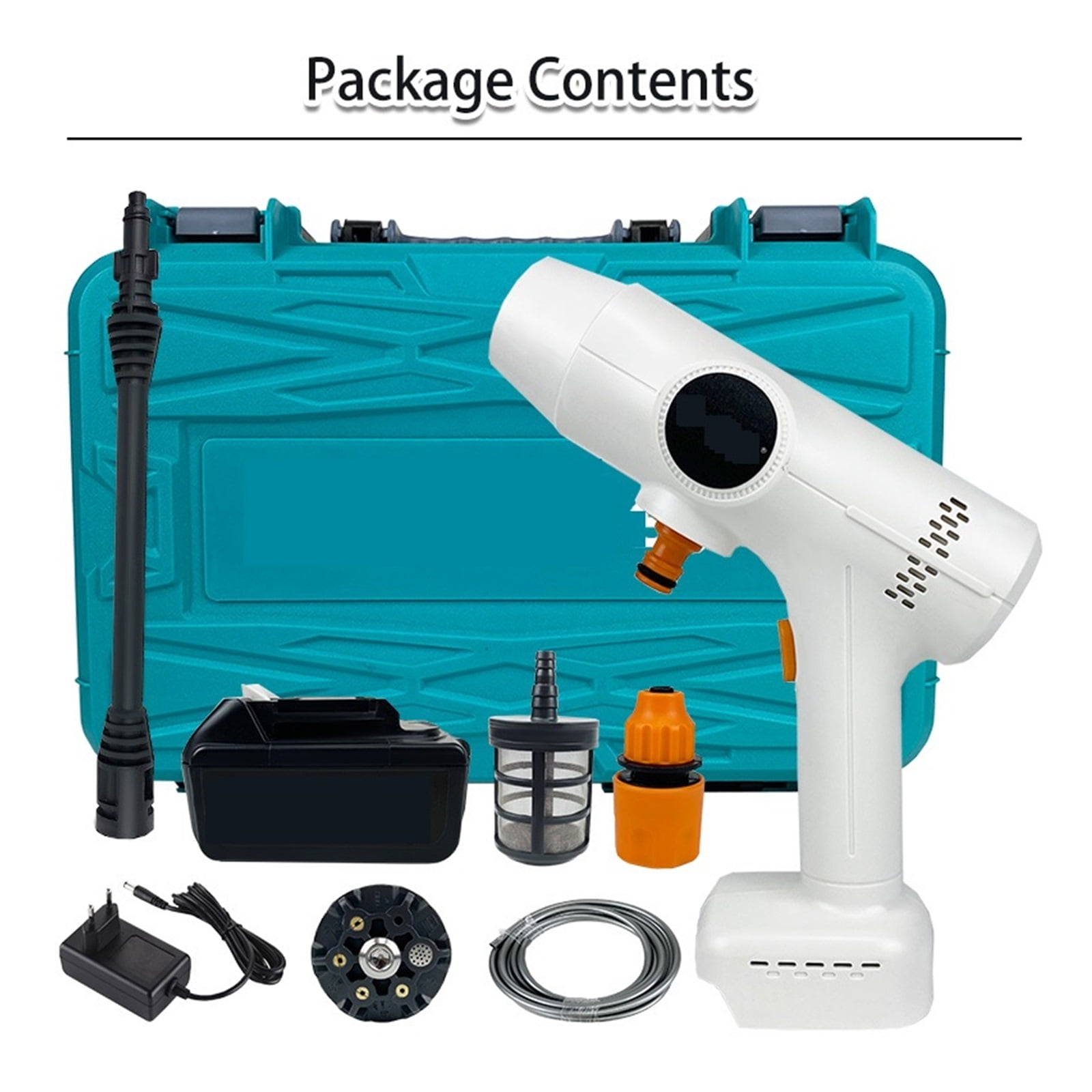 120 Bar Cordless Electric High Pressure Washer Rechargeable Auto Car Washing Spray Gun Water Gun For 18V Battery ,Effortless cleaning
