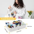 thumbnail image 5 of Ice Hockey PU Leather Bracelet Holder Jewelry Box Stand Necklace Organizer with Removable Compartment Portable Case, 5 of 6