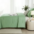 thumbnail image 3 of Davulos Green Comforter Set Queen Size,3 Pieces Modern Lightweight Queen Bedding Comforters Sets with Pillowcase Cozy Bed Set for All Season, 3 of 7