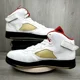 thumbnail image 2 of Ni - ke Ni - ke Air Jordan 5 Fusion White Varsity Red Black Mens 15 318608-161 Sneakers OG, 2 of 5