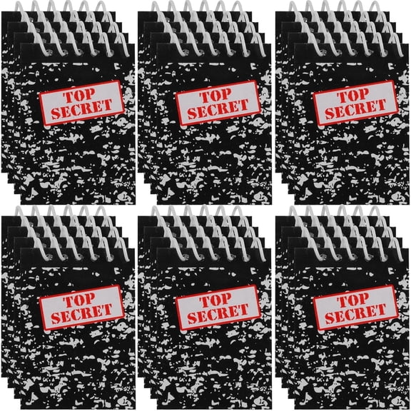 Top Secret Mini Notebooks for Kids - (Pack of 24) Spiral Note Book Pads for Murder Mystery Party Favors, Secret Agent Spy or Crime Detective Themed Parties, Goody Bag Notepads, Bedwina