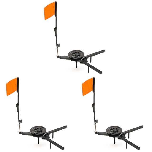 3uds. Plataforma de pesca en hielo portátil de invierno con marcador de bandera para accesorios