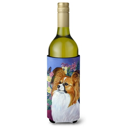 

Caroline s Treasures 7041LITERK Papillon Wine Bottle Hugger Wine Bottle multicolor