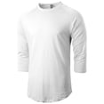thumbnail image 5 of Ma Croix Men's Basic Baseball Raglan 3/4 Sleeve T-Shirts, 5 of 5