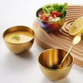 thumbnail image 3 of Stainless Steel Sauce Dishes Small Dessert Ice Cream Cups Mini Individual Saucers Bowl Round Seasoning Dishes Sushi Dipping Bowl for Kitchen 8 Pack (Gold, 3.35 inch), 3 of 9