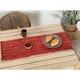 thumbnail image 4 of Indian Handmade Beige & Red Jute Table Runner Rug – 14 x 84 – Indian Handwoven Dining Table Décor, Kitchen, Coffee Table – Bohemian Farmhouse Decor, 4 of 4