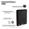 thumbnail image 4 of V95 Battery Upgrade BLI0000100 for SpectraLink Versity 9553, 9540, 9653, & 9640 WiFi Phones - Extended Capacity 6000 mAh: Doubles the Battery Life, 4 of 5