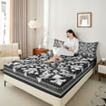 thumbnail image 4 of Feelyou Western Damask Twin Sheet Sets, Bohemian Flower Floral Bedding, 3-Piece, 4 of 7
