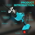 thumbnail image 4 of ALSO GO Cordless Saw Reciprocate Saw Metal PVC Wood Cutting Tools with 2 Battery 4 Saw Blades,Blue, 4 of 9