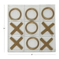 thumbnail image 4 of DecMode Clear Acrylic Plastic Tic Tac Toe Home Decor Game Set with Gold Pieces, 12" x 12" x 1", 4 of 12