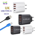 thumbnail image 3 of Travel EU Fast Charger Adapter Home Multi-Port Wall Charger USB+TYPE-C+QC3.0 Quick Charge 3-EU, 3 of 8