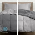 thumbnail image 3 of Bare Home 5-Piece Reversible Bed-in-a-Bag - Premium 1800 Collection - Full XL, Light Gray/Gray Comforter with Light Gray Sheet Set, 3 of 10
