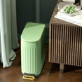 Trash Can with Lid 2.6 gal, Small Stainless Steel Step Garbage Can with ...