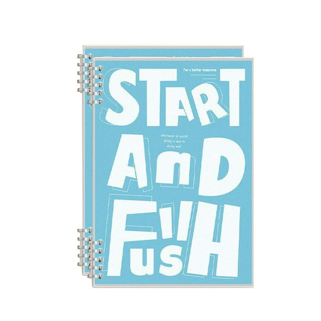 Two Piece Set, Vintage Loose Leaf Detachable Notebook, Horizontal Line New Notebook