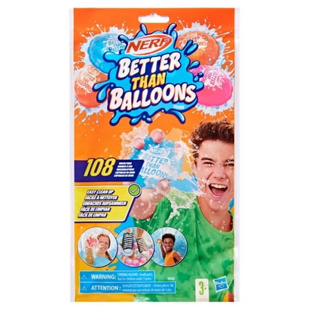 Hasbro Nerf Super Soaker Better Than Balloons 14 Assortment Toys, Pack of 108
