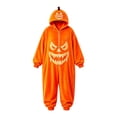 thumbnail image 4 of Curuila Halloween Adult Jumpsuit Fleece Hallowmas Pumpkin Hooded Pajamas For Women And Men Party Soft Homewear Jumpsuit Size L, 4 of 5