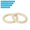 thumbnail image 4 of Unique Bargains 70mm Wooden Rings for Crafts, 15 Pack Natural Wood Rings Unfinished Wood Loop Circle, 4 of 8