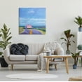 thumbnail image 2 of Stupell Industries Vivid Seaside Cottage Road Calm Ocean Breeze Painting Gallery Wrapped Canvas Print Wall Art, Design by Sweetwater, 2 of 7