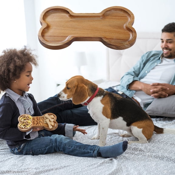 Luckky Bone Shaped Charcuterie Board, Cute Wooden Serving Tray for Appetizers & Snacks, Funny Dog Cheese Board for Birthday Party Supplies,Home Decor, Present for Dog Lovers 7.48 Inch