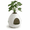White, variant on MINDYES Plant Hidden Cat Litter Box Enclosure with Pebbles and Artificial Greenery, Home Decor Cat Boxs for All Cats, White