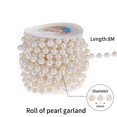 thumbnail image 2 of Hilo de perlas color marfil Garland YoungJewl de 10 mm, rollo de 8 m, 2 of 6