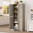 thumbnail image 1 of QinaQin Alacena de 70 pulgadas con 4 puertas y 3 repisas ajustables, gabinete moderno para cocina, baño, comedor o sala, 1 of 9