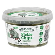 Grillo's Pickles Classic Dill Pickle Chips, 16 fl oz Tub