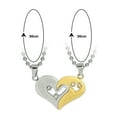 thumbnail image 5 of Mightlink 2Pcs Couple Necklaces Shiny Rhinestone Inlaid Sparkling Geometric Memorial Gift Classic Lover Heart Pendant Necklaces Jewelry Accessories for Anniversary, 5 of 6