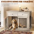 thumbnail image 6 of Vitesse 44 inch Large Dog Crate Furniture, Wooden Dog Kennel End Table with Storage Drawers, Decorative Pet Crates Dog House Indoor for Dogs, 6 of 7