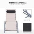 thumbnail image 4 of Outsunny Adjustable Reclining Outdoor Chaise Lounge Chair, 4 of 10