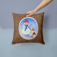 thumbnail image 2 of Carolines Treasures 7156PW1414 Snowman with  Fox Terrier Fabric Decorative Pillow  14Hx14W multicolor, 2 of 4