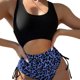 thumbnail image 1 of Traje de baño de una pieza para mujer, transpirable, elástico, estampado de leopardo, con cordones, triángulo, traje de baño, bikini, traje de baño azul L, 1 of 5