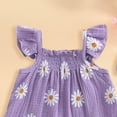 thumbnail image 5 of kpoplk Toddler Girls Summer Outfit Sleeveless Ruffle Top and Elastic Shorts Set Kids Short Set for 2-8 Years Size 3-6 Months,Purple, 5 of 5