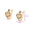 thumbnail image 2 of Aretes Corazón Mariposa Halo Swarovski Colores Oro 18K Lam dorado Unitalla, 2 of 7