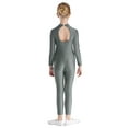 thumbnail image 2 of TSSOE Girls Full Body Unitard Gymnastics Dance Jumpsuit Tank Ballet Leotard Catsuit Full Length Bodysuit Gray 12, 2 of 5