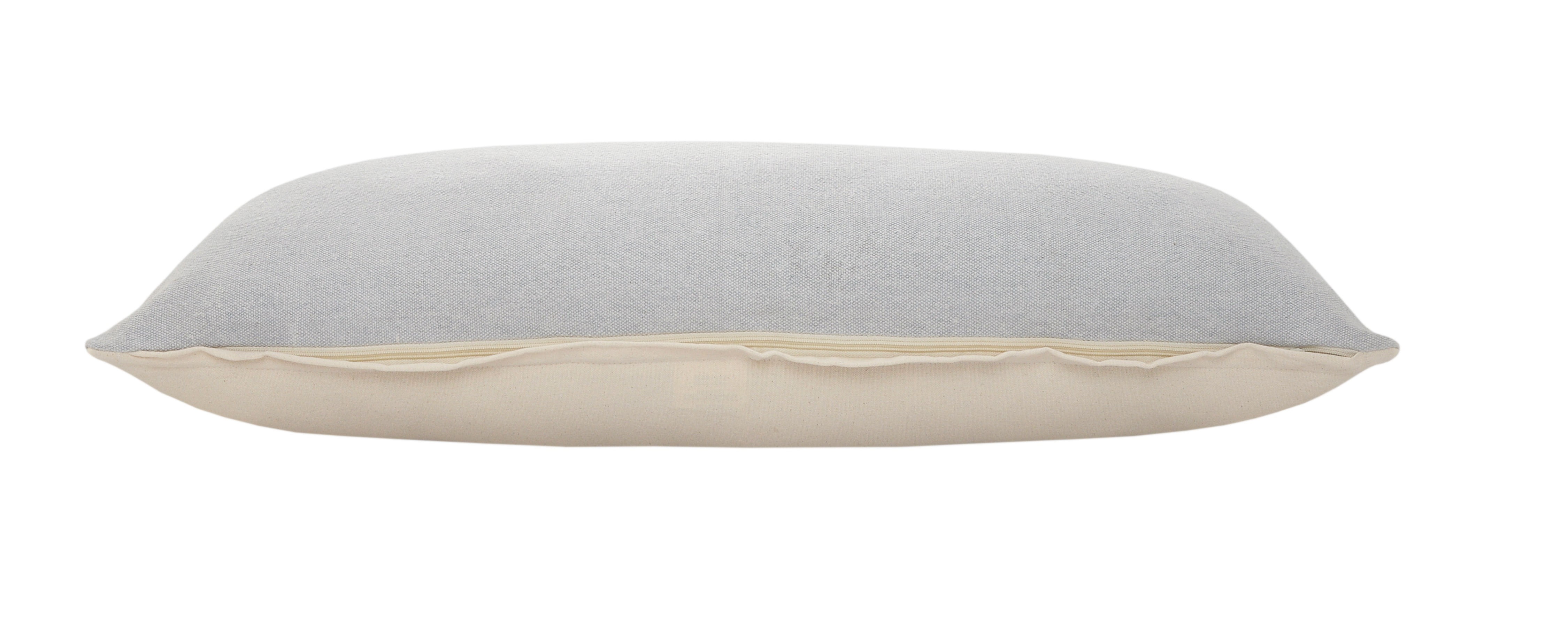 Harlow Hill Solid Loomed Rectangular Cotton Lumbar Pillow Cover - 36" - Gray