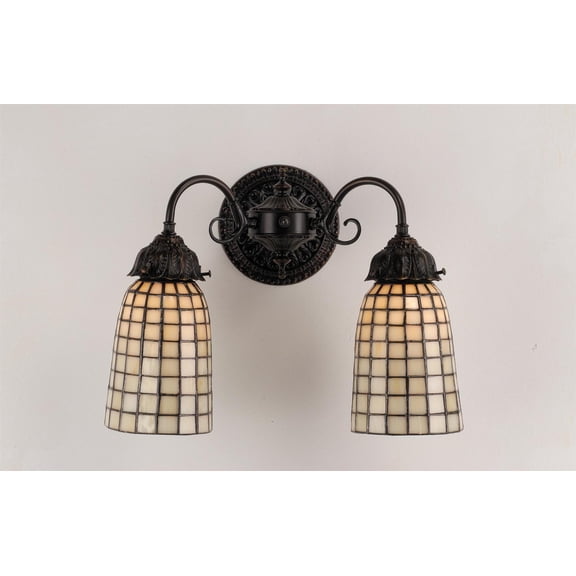 Meyda Tiffany 74058 15" Wide 2 Light Double Sconce