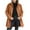 Brown, variant on Women's Ribbed Hooded Jackets Corduroy Button Open Front Long Sleeve Casual Coats Loose Plus Size Pockets Outerwear