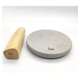 thumbnail image 1 of Stone Chandan rubbing chakla Pata with Sandalwood Stick Size Small @4 Inch White, 1 of 5