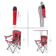 thumbnail image 3 of Chaise surdimensionnée Ozark Trail avec canopy, en polyester et acier, capacité de charge de 300 lbs, couleur Rouge, 3 of 8