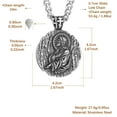 thumbnail image 5 of HZMAN Jesus Pendant Necklace for Men Retro Stainless Steel Jesus Prayed Medal Pendant Necklace Amulet Jewelry Gift, 5 of 6