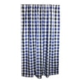 thumbnail image 3 of Poplin Buffalo Checkered Window Curtain 56 Inch Wide Black Royal Blue and White, 3 of 4